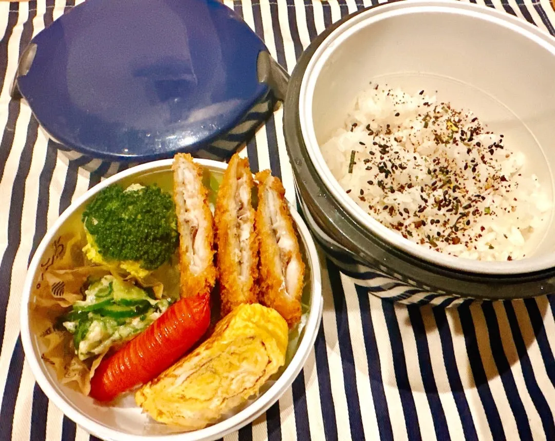 息子弁当♪♪娘弁当☆アジフライ